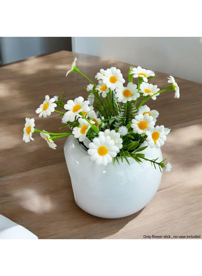 شارع الفن باقة زهور صناعية من Art Street، زهور ديزي مزيفة، زهور واقعية عتيقة لتزيين المنزل وغرفة النوم وغرفة المعيشة والمكتب (بدون إناء) - Image 3