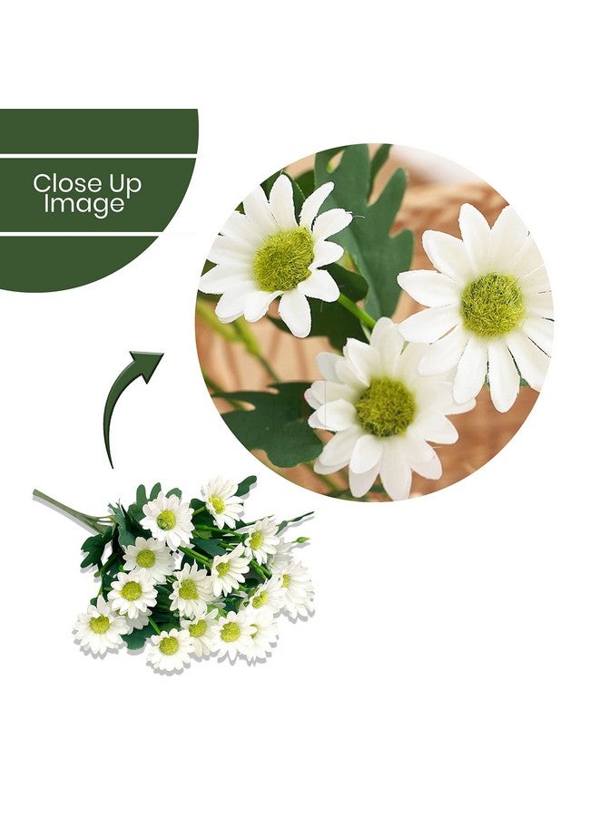 شارع الفن باقة زهور صناعية من Art Street، زهور ديزي مزيفة، زهور واقعية عتيقة لتزيين المنزل وغرفة النوم وغرفة المعيشة والمكتب (بدون إناء) - Image 5