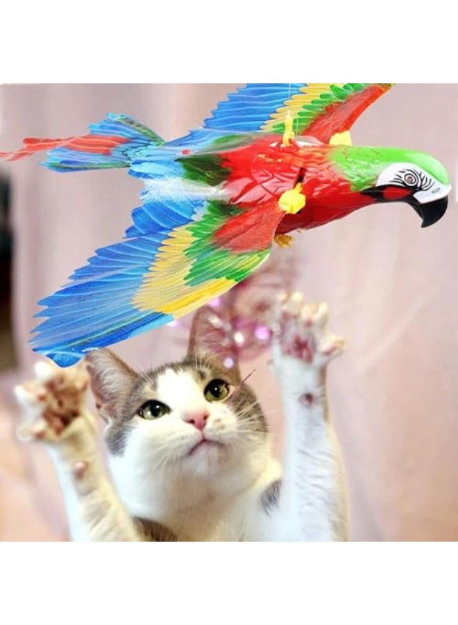 RESONIX Electronic Flying Bird Cat Toys - LED Light & Sound Flapping Bird Toy for Indoor Cats, Parrot & Eagle Designs, Hanging or Handheld Interactive Play (2 Pack) - Image 5