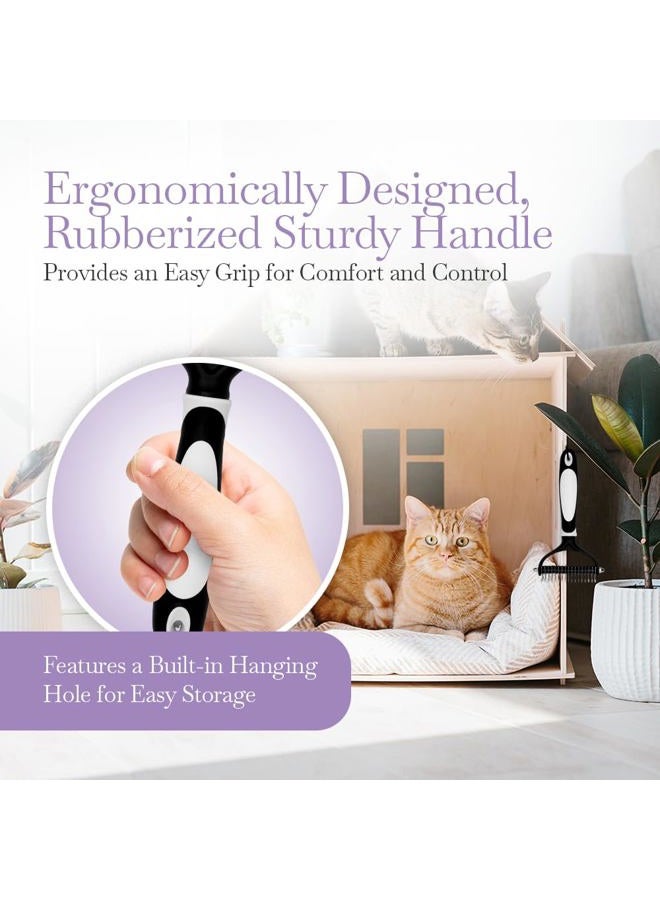 fuller brush Dual-Head Dematting Pet Comb - Stainless Steel Teeth with Slightly Sharp Edges - 7 Narrow-Gap & 9 Wider-Gap on Other Side - Use to Remove Stubborn Fur & For Grooming Dogs & Cats - Image 5
