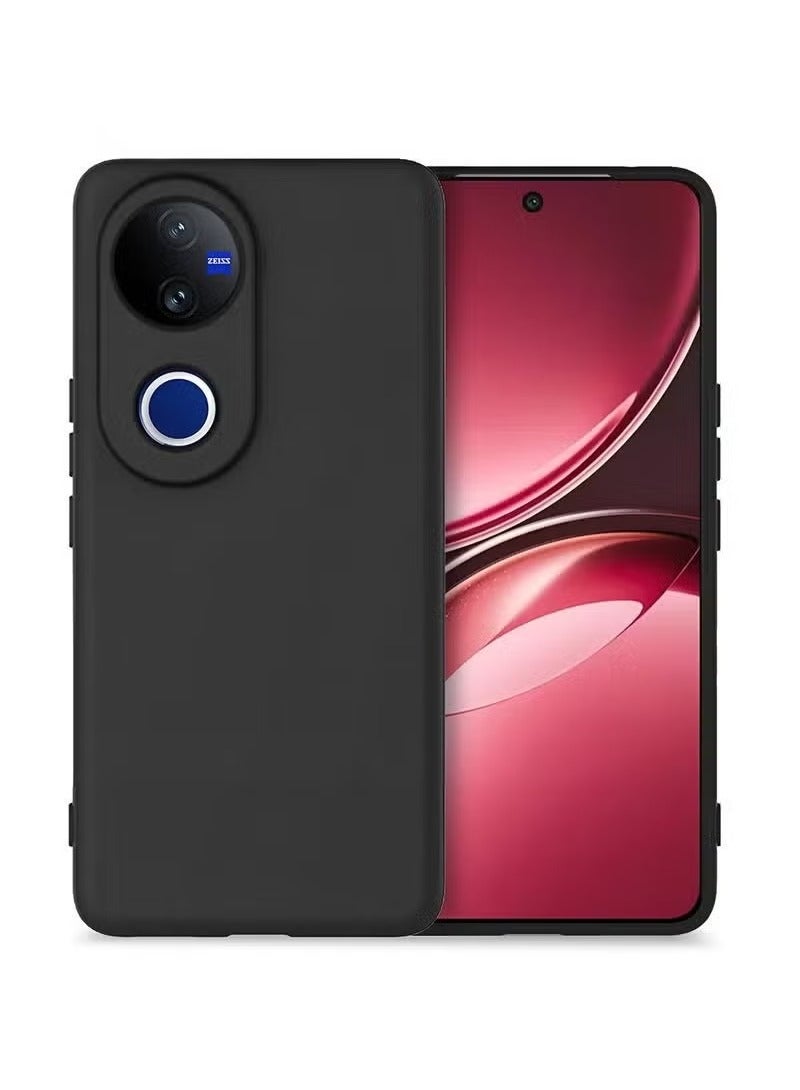 JAJEEK Vivo V50 5G 2025 Premium Silicone Case in Black – Slim Shockproof Protective Cover with Anti-Slip Grip, Soft Microfiber Lining, Matte Finish, Scratch Resistance, and Lightweight Design - Image 3