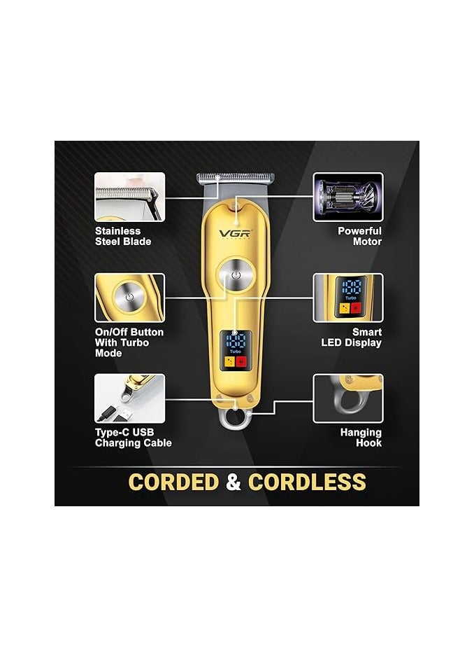 VGR Rechargeable Hair Shaver For Men V-290 Gold - Image 2