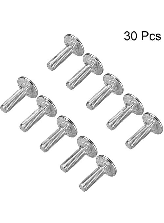 براغي عربة من الفولاذ المقاوم للصدأ 304، رأس مستدير، رقبة مربعة، M6x20 مم، 30 قطعة - Image 5