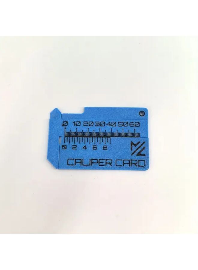Blue 3D Printed Vernier Caliper Keychain Ruler Durable Plastic Engineering Crafting - Image 1