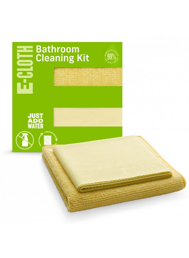 E-Cloth Bathroom Cleaning Kit, Premium Microfiber Cleaning Cloth, Ideal Bathroom, Shower and Bathtub Cleaner, Washable and Reusable, 100 Wash Guarantee - Image 1