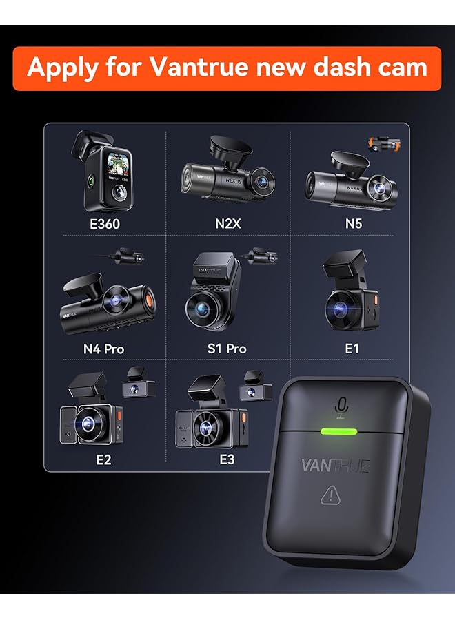 Vantrue Remote Control With Event Locking, Snapshot, Audio On/Off Function, 9.8Ft Range For E1, E2, E3, N4 Pro, N5, S1 Pro Dash Cam - Image 4