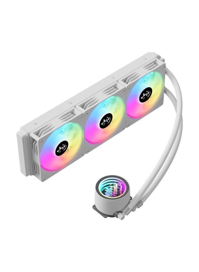 Great Wall Shanhe S360i White Water Cooling Radiator (6-pole 3-phase Water Pump Motor / Thousand-layer Mirror / Argb Lighting / Pwm Fan / Hidden Fan Wiring / Fully Sealed) - Image 1