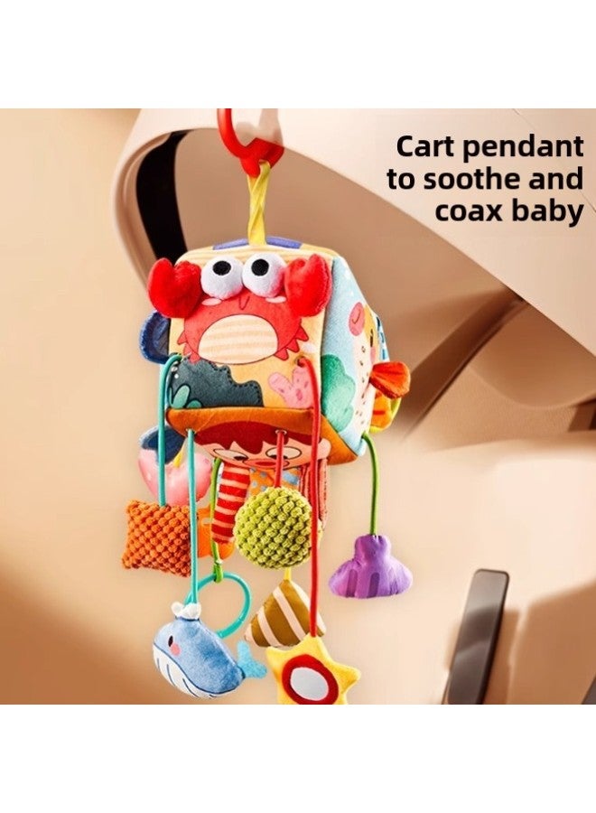 Toy Seat Hanging Ornament Rattle Pendant Comfort Car Bed Wind Bell Baby Baby Cart Baby Car Bell-Color:[9-in-1 Paper Style] + [corgi Tumbler]