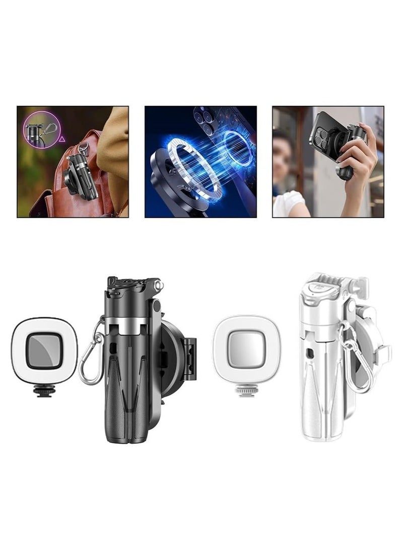 Magnetic Selfie-Stick Tripod  Extendable Phone Tripod with Remote Control & Fill Light Portable Design Universal Compatibility - Image 3