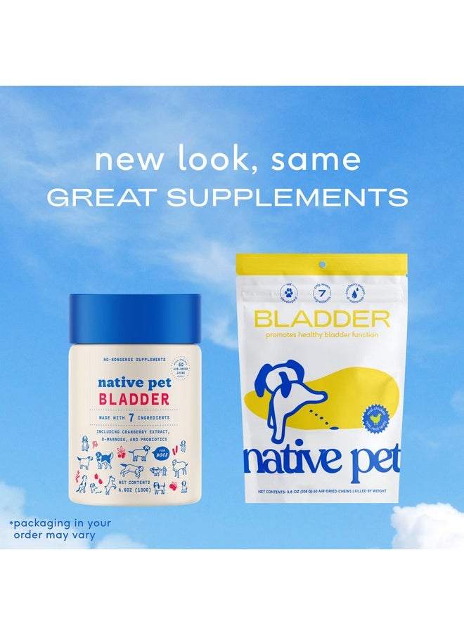 native pet - Dog Uti Treatment  Chicken Chews For Dog & Cat Uti, Incl. Cranberry  Dog Bladder Control For Urinary Tract Infection  Uti Medicine For Dogs  Dog Uti Treatment  60 Bladder Bites Chews - Image 1