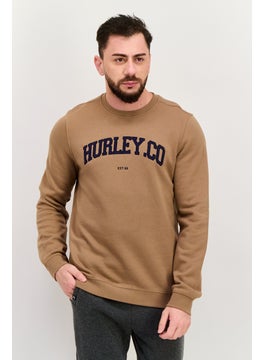 Men Sportswear Fit Outdoor Sweatshirts, Light Brown