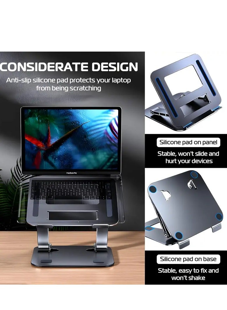 Laptop Stand for Desk, Ergonomic Adjustable Foldable Computer Stand, Heavy Duty Carbon Steel Laptop Riser, Notebook Holder Stand Compatible with 25.4cm-39.62cm MacBook Air/Pro/Dell XPS/Lenovo/HP - Image 5