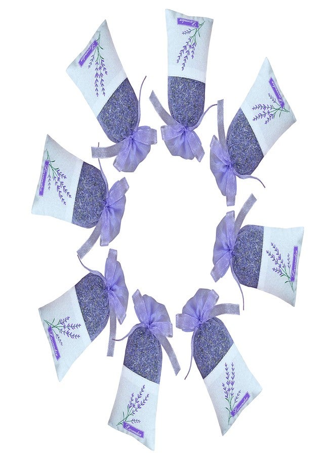 Sanrich 50PCS Lavender Sachet Bags Empty Purple Gauze Ribbons Cotton-Ramie Sacks (Light Purple) - Image 2
