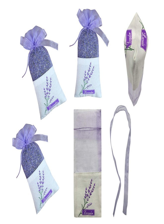 Sanrich 50PCS Lavender Sachet Bags Empty Purple Gauze Ribbons Cotton-Ramie Sacks (Light Purple) - Image 3