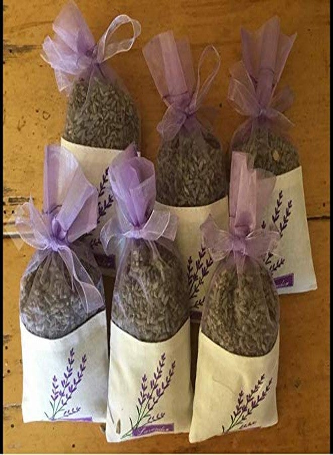 Sanrich 50PCS Lavender Sachet Bags Empty Purple Gauze Ribbons Cotton-Ramie Sacks (Light Purple) - Image 4