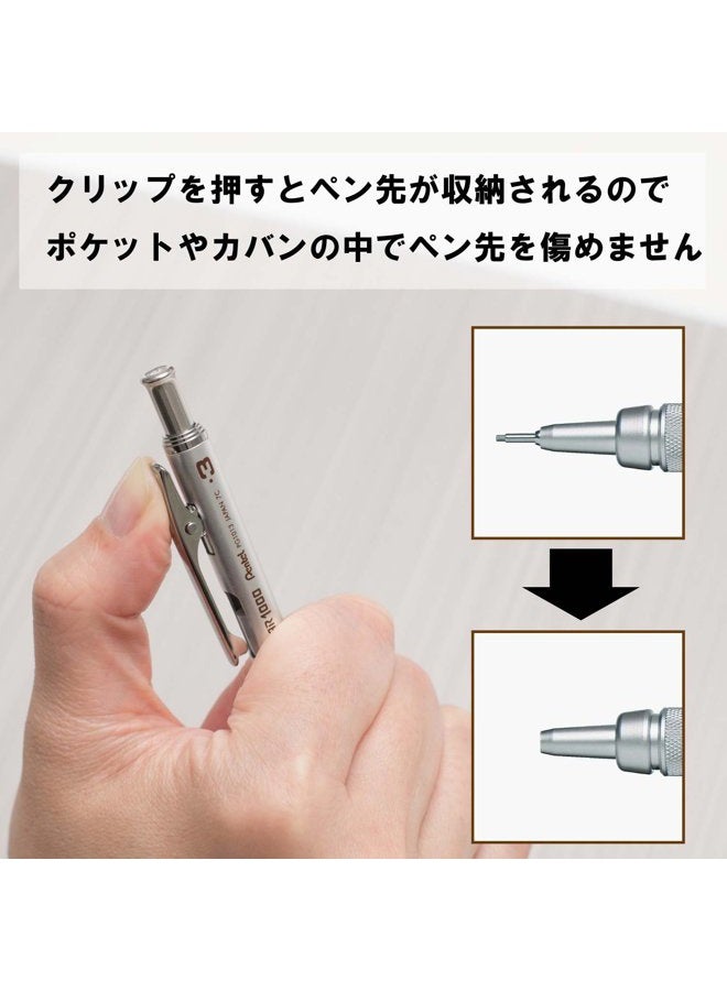 Pentel قلم رصاص ميكانيكي جرافجير 1000 0.3 مم بني (PG1013) - Image 4