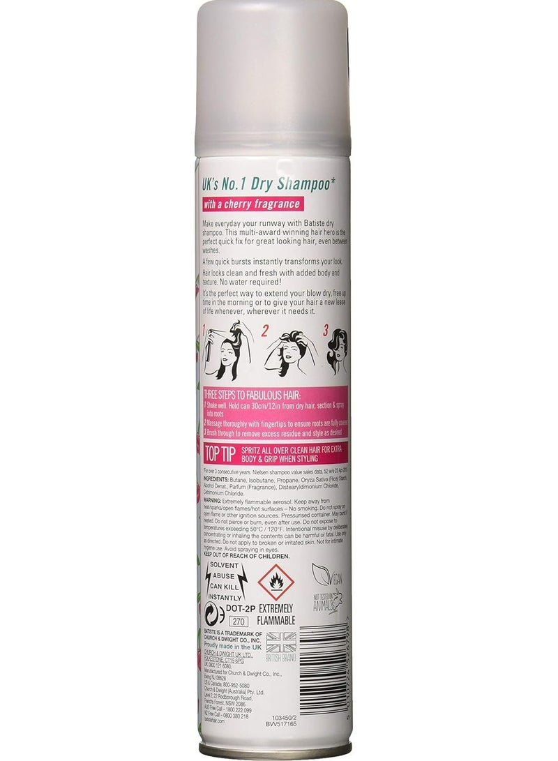 باتيستي شامبو باتيست الجاف بالكرز 200 مل، عبوة من 6 قطع - Image 2