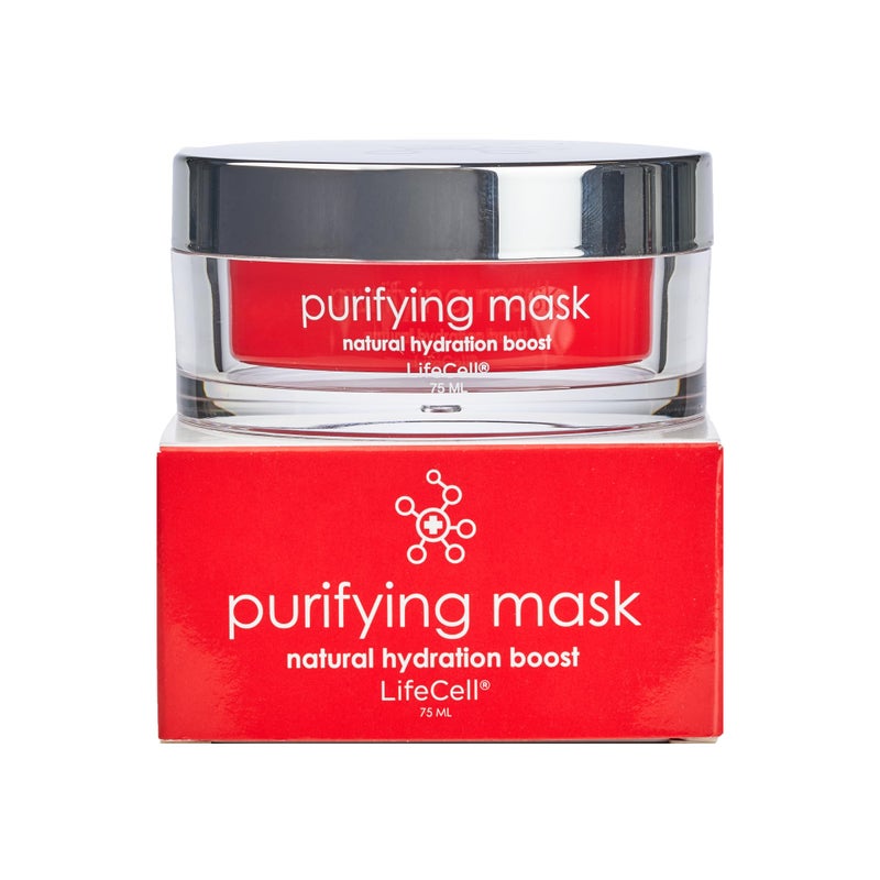 LifeCell Purifying Clay Mask â€“ Deep Cleansing Facial Mask with Argan Oil, Green Tea, and Licorice Root â€“ Exfoliates, Tightens Pores & Revitalizes Skin â€“ 75ml - Image 1