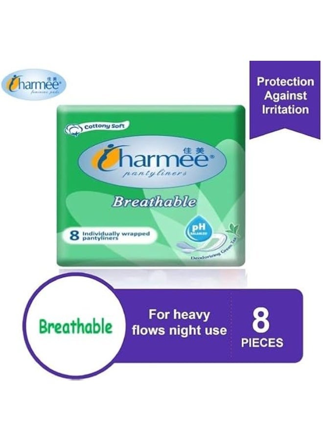 شارمي فوط شارمي اليومية، برائحة الشاي الأخضر المنعشة والمسامية، مغلفة بشكل فردي، 8 فوط - Image 2