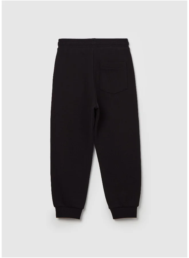 Ovs Fleece joggers with drawstring and print