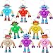 mypush popo 24 Packs Robot Presents Bulk Rainbow Fidgets Classroom Students Gifts from Teacher Mini Pop Christmas Prizes Party Favors for Kids - Image 2
