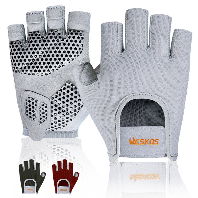 Sports Gloves With Air Cushion Anti Slip Wear Resistant Protection For Fitness Cycling And Outdoor Activities - Image 1