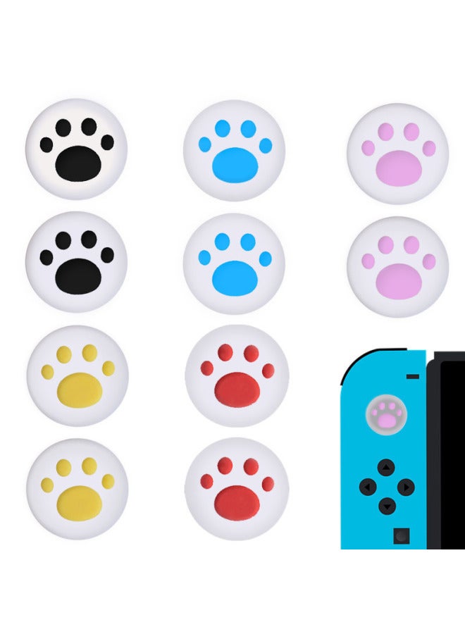 Loquat Nintendo Switch Handle Rocker Cap Lite Cat Claw Rocker Cover Joycon on NS Handle Silicone Case-Product Color:SW White Green - Image 4