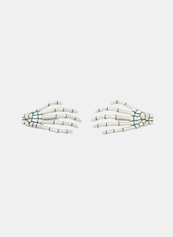 FOREVER 21 Skeleton Hand Hair Clip Set  - Image 1