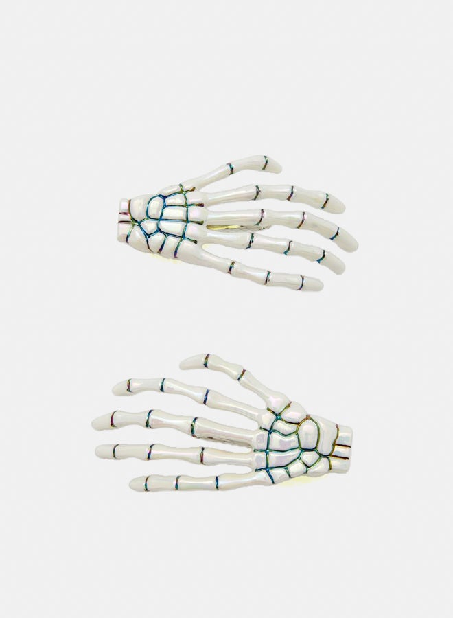 FOREVER 21 Skeleton Hand Hair Clip Set  - Image 2