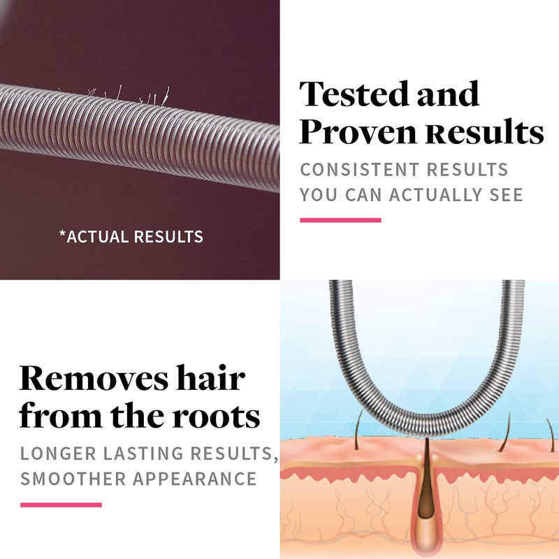 R.E.M. Spring R.E.M Spring Facial Hair Remover - The Original Hair Removal Spring [Design Patent]. Removes Hair from Upper Lip, Chin, Cheeks and Neck. 100% Stainless Steel - Image 3