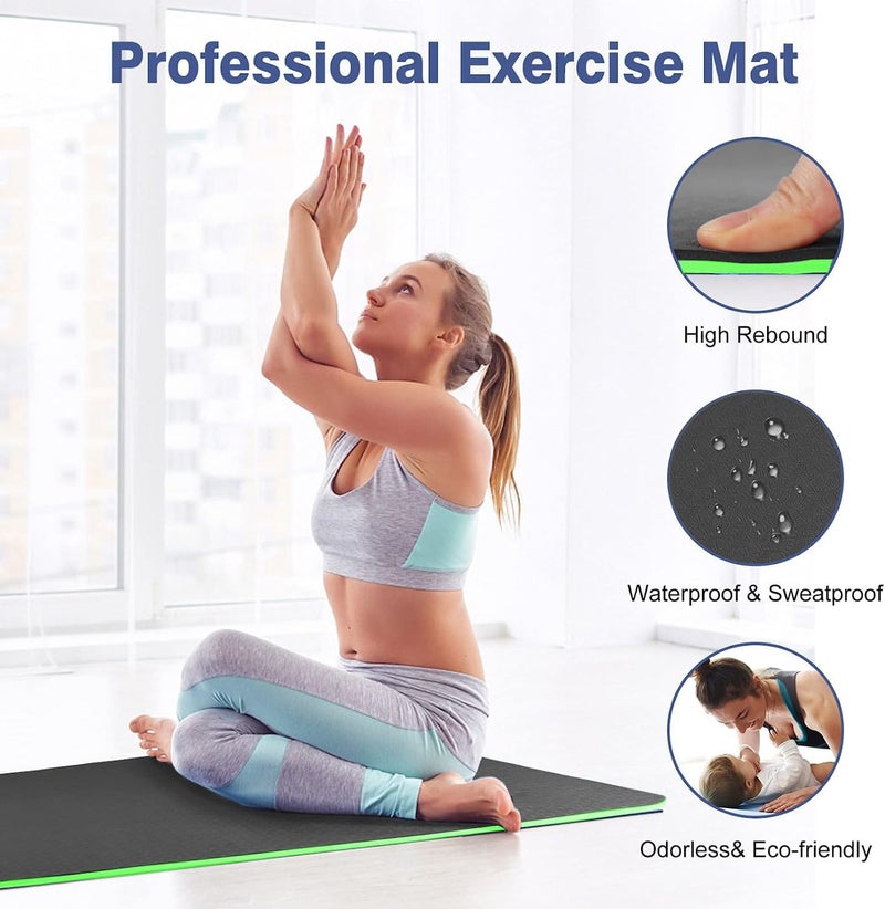 WErFIT Yoga Mat for Men and Women with Cover Bag | Exercise mat for home workout | Size: 2 X 6 Feet, 6 mm Thick Mats, TPE material | Gym Mat for Fitness, Pilates, and Meditation, Anti-Tear, Anti-Slip - Image 5