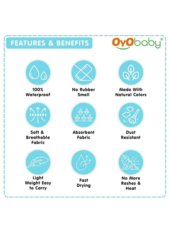 OYO BABY Baby Bed Protector ; Waterproof Dry Sheet Medium Combo For Babies ; Toddlers ; Kids Pack Of 2 (Each Size : 70 Cm X 100 Cm) - Image 3