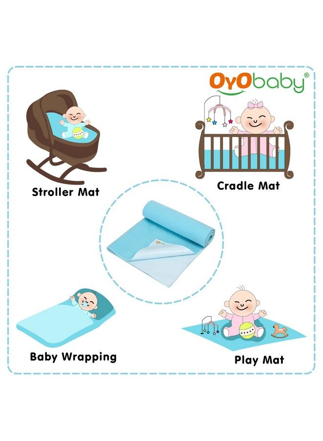 OYO BABY Baby Bed Protector ; Waterproof Dry Sheet Medium Combo For Babies ; Toddlers ; Kids Pack Of 2 (Each Size : 70 Cm X 100 Cm) - Image 5