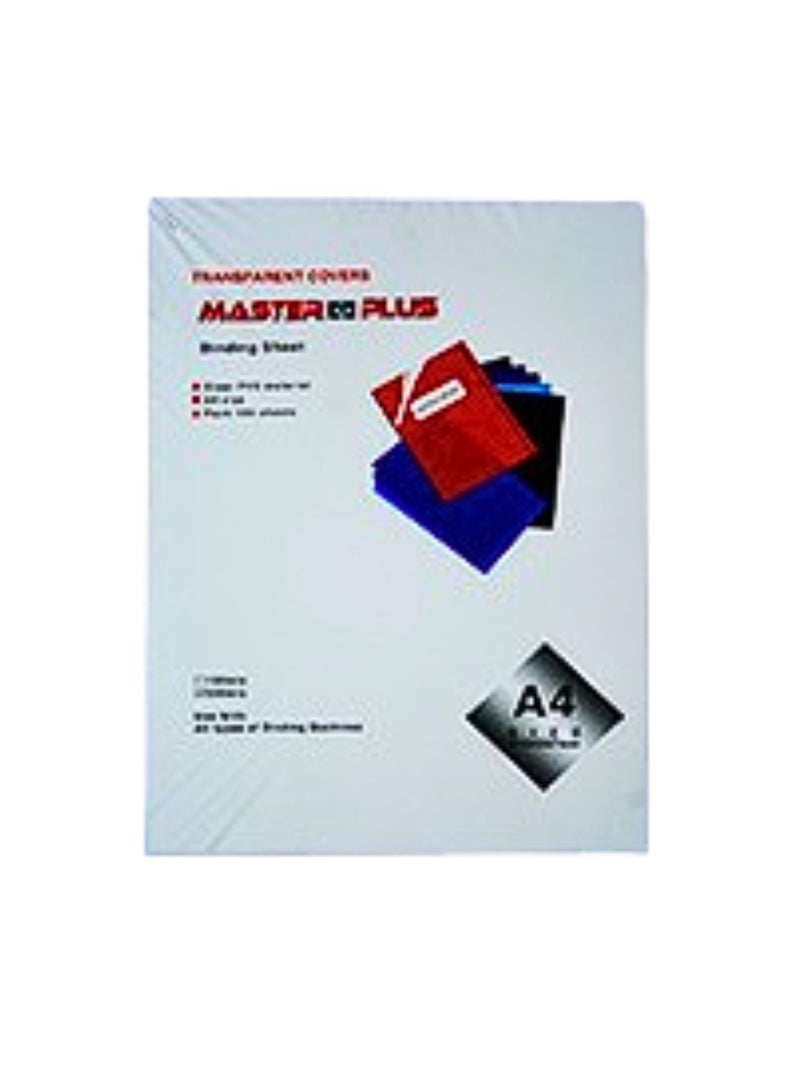MASTER PLUS Pack Of 100Pcs Clear Binding Cover A4-150 Micron - Image 2