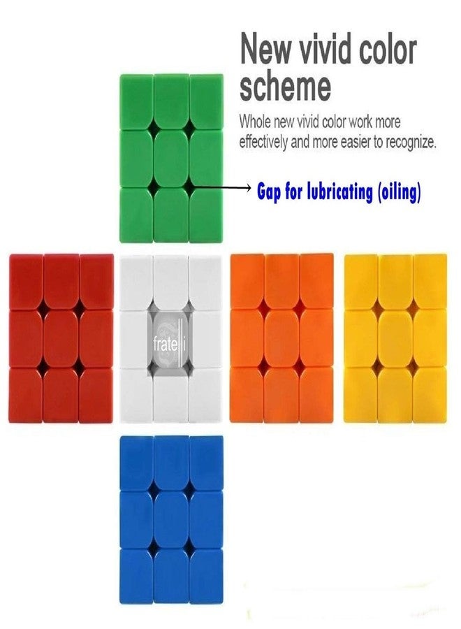 FRATELLI Speed Cube - High Speed Sticker Less Magic Puzzle Cube Game Toy Stress Buster Brainstorming Puzzle Cube Made in India - BIS Certified (3x3 Speed Cube+Pyramid Cube Combo) - Image 2