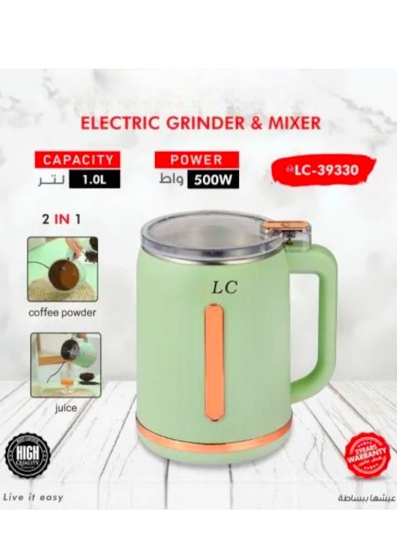 LC Electric Coffee Grinder and Mixer, 500W, 2-in-1 Function, Mint Green - Image 2