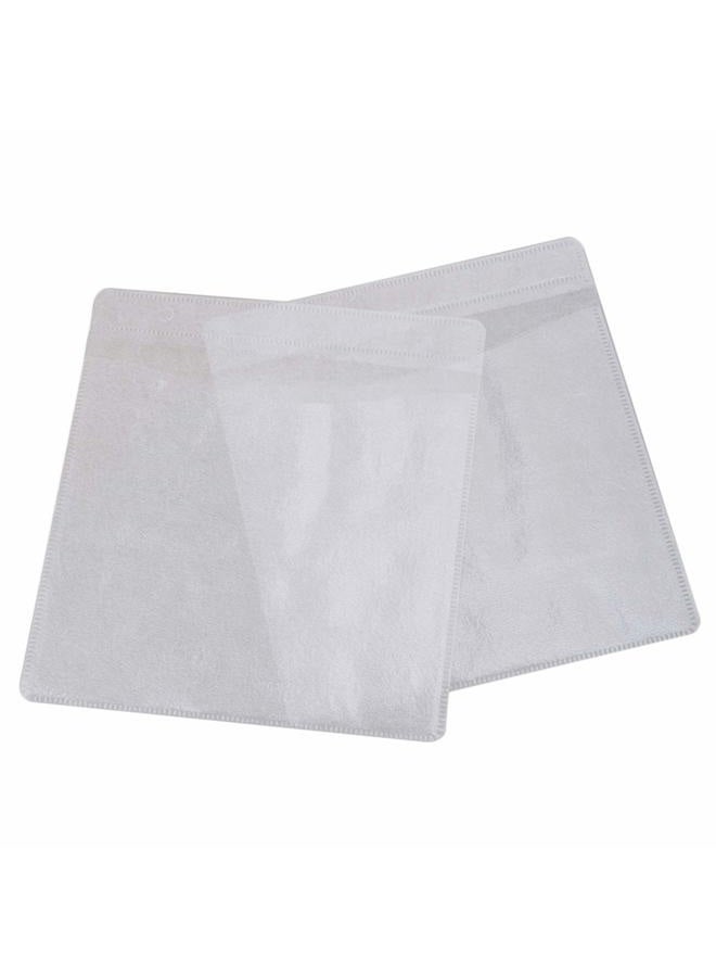 Mxfans 500pcs White OPP Plastic Double-Sided CD DVD Sleeves Window & Flap - Image 2