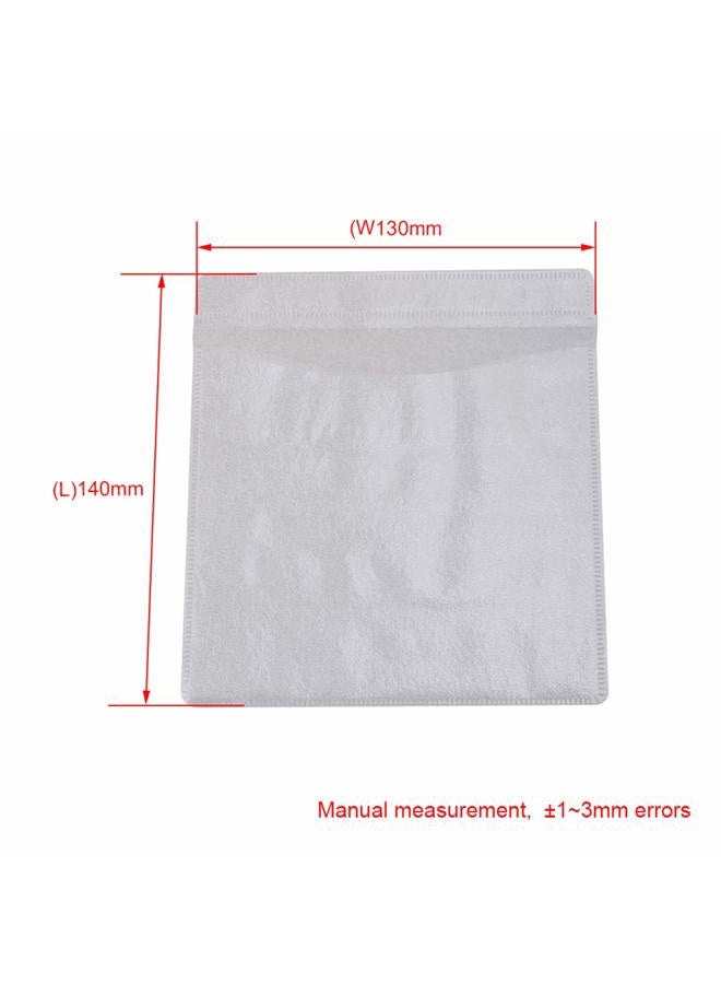 Mxfans 500pcs White OPP Plastic Double-Sided CD DVD Sleeves Window & Flap - Image 4