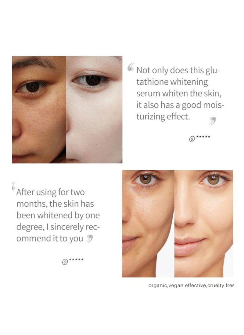Lanthome - Glutathione Serum 30ml Natural Skin Nourishing Resurfacing Fade Vitamin C & Kojic Acid Serum Brighting Dark Spots Acne Scars Intensively Hydrating Soothing Provide Elastic Youthful Skin - Image 1