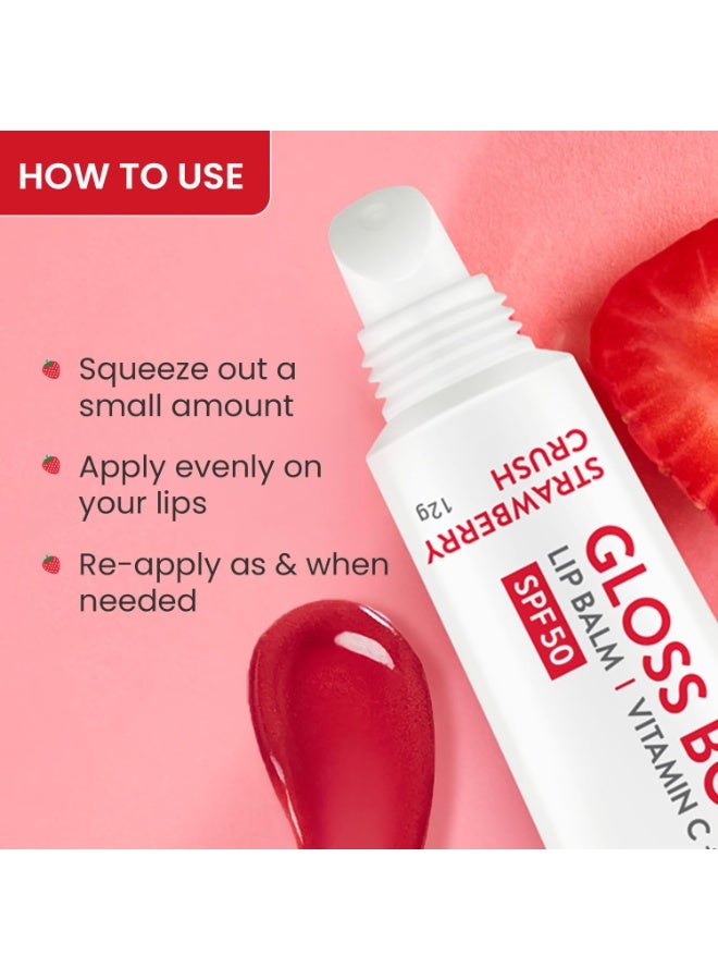 Dot & Key Strawberry Lip Balm (12gm) for Moisturization | Soft and Naturally Brightens Lips |Tinted Lip Balm with SPF 50 & Vitamin C + E | Lipbalm for Dry & Dark Lips | For Women - Image 3