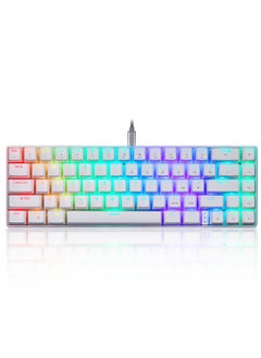 Motospeed Motospeed CK67 67 Keys Wired Mechanical Keyboard ABS Keycap Kailh Blue Switches White  - Image 1