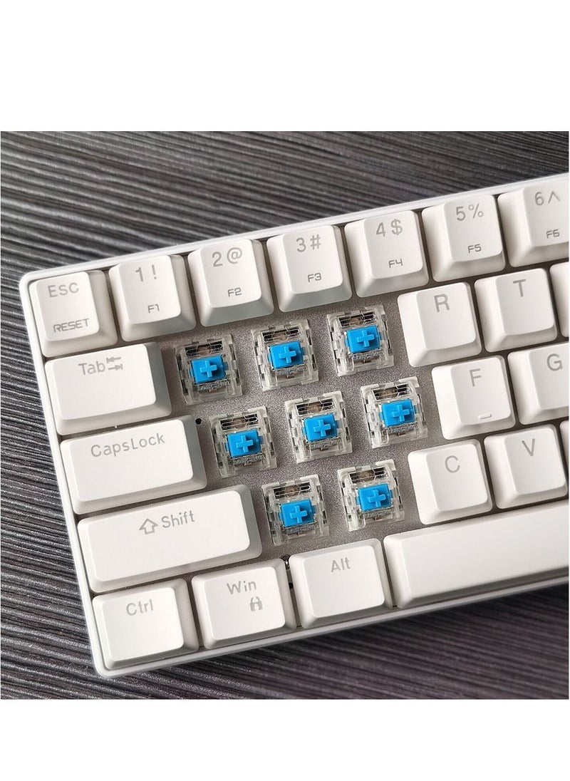 Motospeed Motospeed CK67 67 Keys Wired Mechanical Keyboard ABS Keycap Kailh Blue Switches White  - Image 5