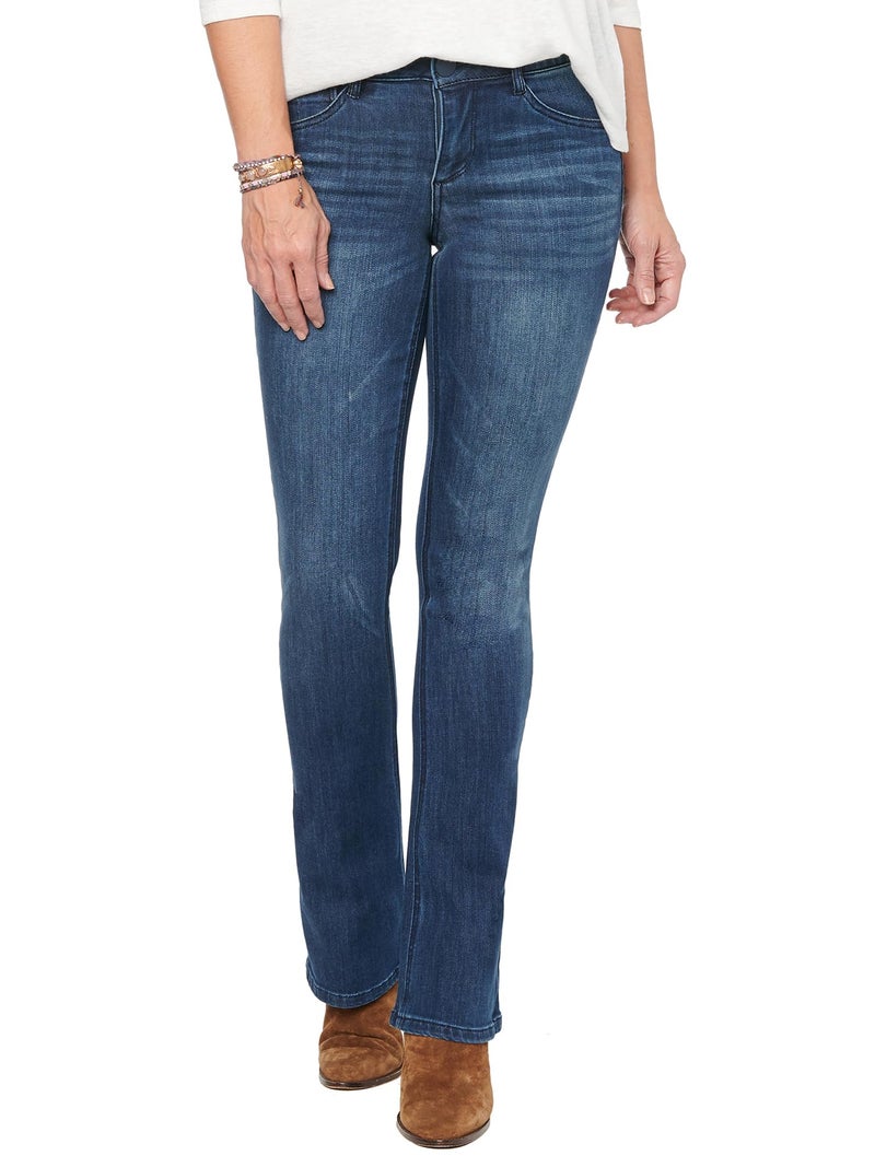 Democracy womens Absolution Itty Bitty Boot Jeans, Blue, 12 US - Image 1