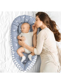 Baby Nest, 90x50cm Baby Lounger, Soft Sleeping Cribs Cuddle Pads with Pillow, Cotton Swaddling Wrap, Adjustable Breathable & Portable Infant Snuggle - pzsku/ZBE1AF60E6C4FD027B2D0Z/45/_/1726730049/5b1d893e-c8c3-428b-87fc-eb95feb9ab3e