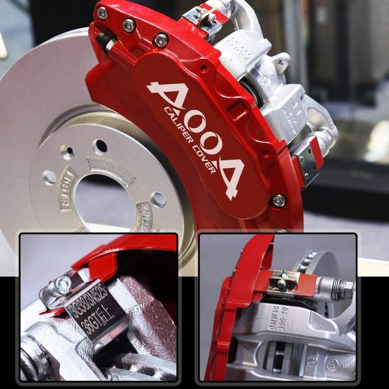 AOOA Red Brake Caliper Covers Set for Dodge Charger/Challenger SXT/SE (Set of 4) - Image 3