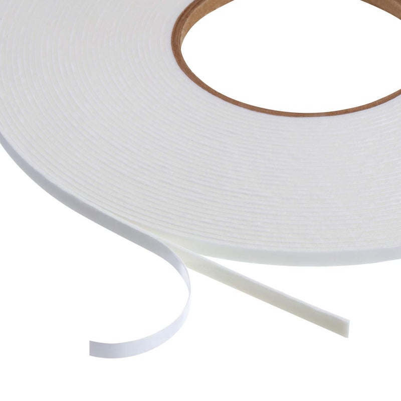 cheekyglo 3 Rolls Double Sided Foam Tape PE Roll Foam Tape Double Faced Sponge Adhesive Mounting Tape (White, 1/4 Inch by 50 Feet) White 1/4 Inch by 50 Feet - Image 4