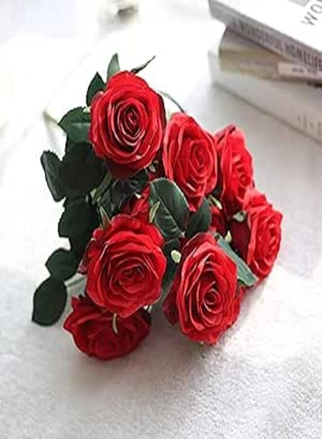 Artificial Roses Flowers for Valentine's Day - Red