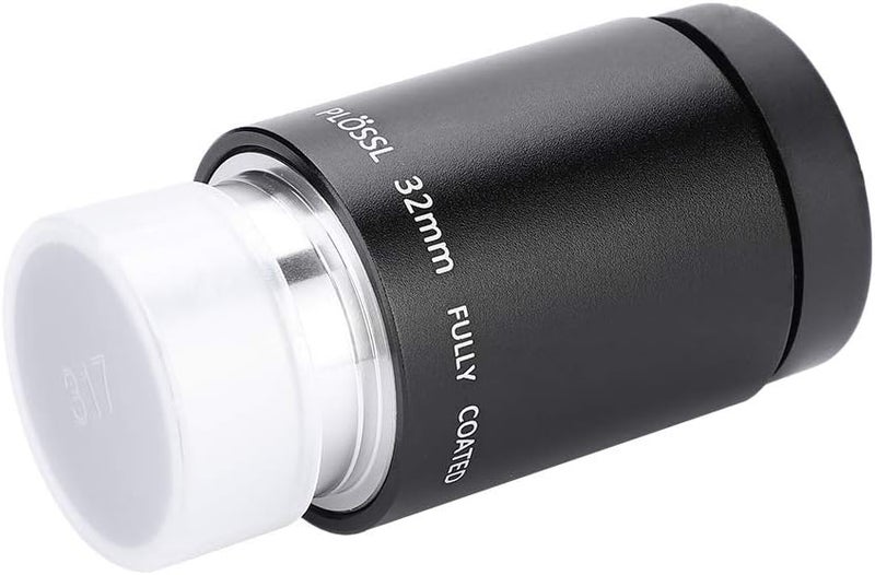 مواصفات العدسة: - الحالة: جديدة تمامًا. - المادة: سبيكة الألومنيوم + الزجاج البصري. - اللون: أسود. - الطول البؤري: 32 مم / 1.26 بوصة. - قطر فتحة العدسة: 31.7 مم / 1.25 بوصة. - الطول الإجمالي للعدسة: حوالي 7.5 سم / 2.95 بوصة. - الوزن: حوالي 145 جرام. - قائمة المحتويات في العبوة: 1 عدسة مكبرة Plossl. - Image 1