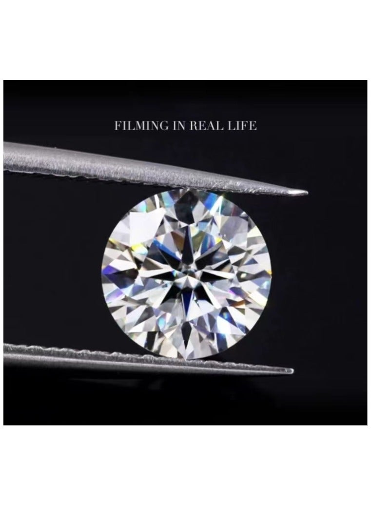 D colored Mosang Diamond Bare Stones 3 Carats 9.0mm