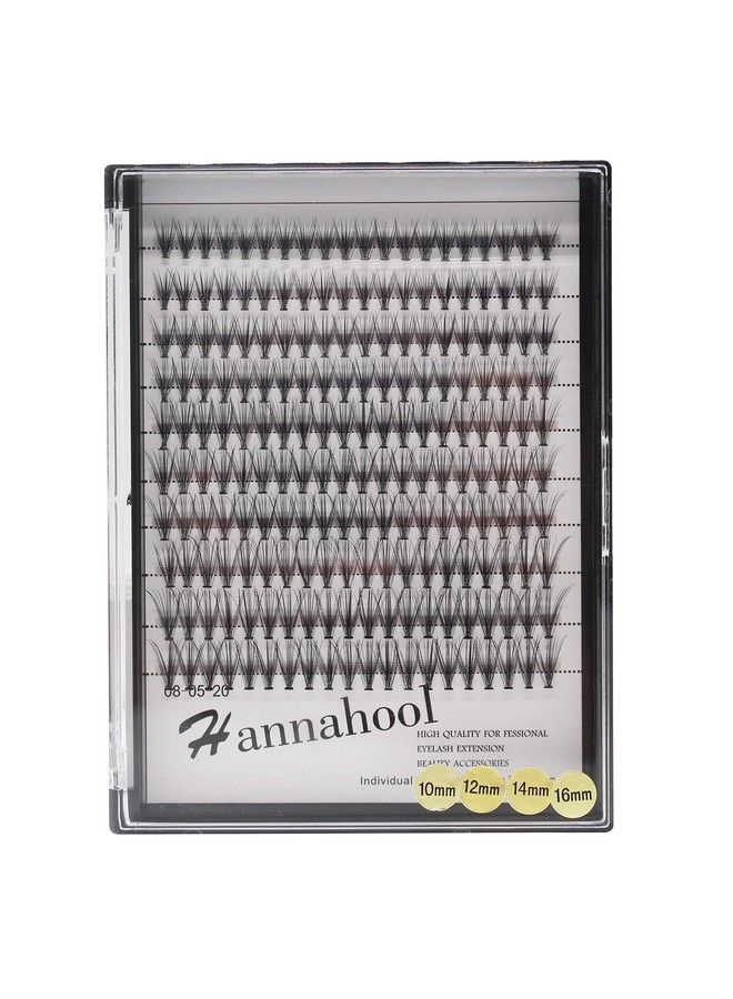 Hannahool 200Pcs 20Roots Individual False Lashes Mixed 8101214Mm/9111315Mm/10121416Mm/1618Mm/1820Mm 0.07 Thickness Natural Cluster Lashes Makeup Volume Eye Lashes Extensions (10121416Mm) - Image 1